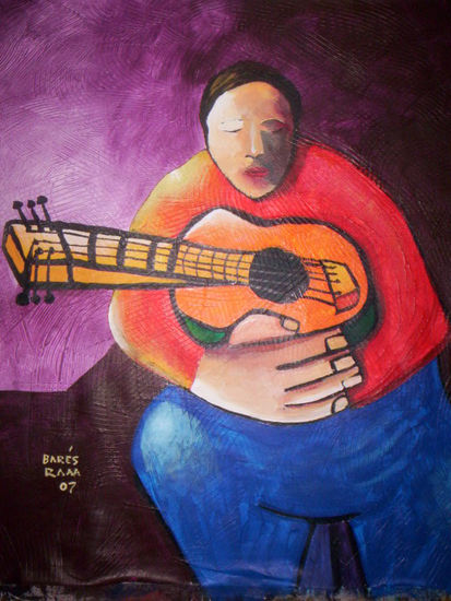 Mi nueva guitarra Acrylic Canvas Others