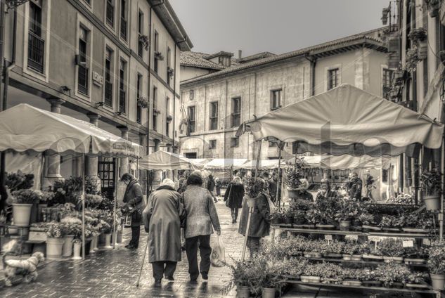 El mercado Other Themes Black and White (Digital)