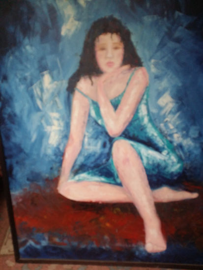 maya Oil Textile Figure Painting