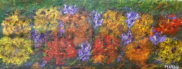 Macizo de flores Acrylic Canvas Floral Painting