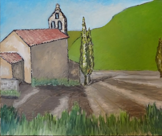 Paisaje/ St. Martins d'urbans/Larroque Acrylic Canvas Landscaping