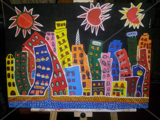 la ciudad de los vientos del sur Acrylic Canvas Others