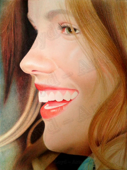 Kate Beckinsale Pencil (coloured) Paper Portrait