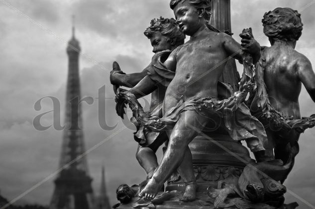 Paris, Pont Alexandre III Viajes Blanco y Negro (Digital)