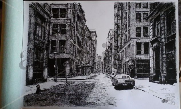 New York Pointillism Ink