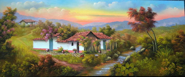 paisaje rural Oil Canvas Landscaping