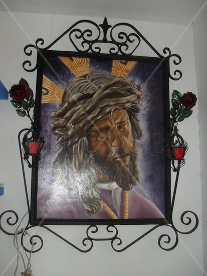 El gran Poder Oil Panel Portrait