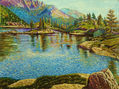 Paisaje Lago entre montañas