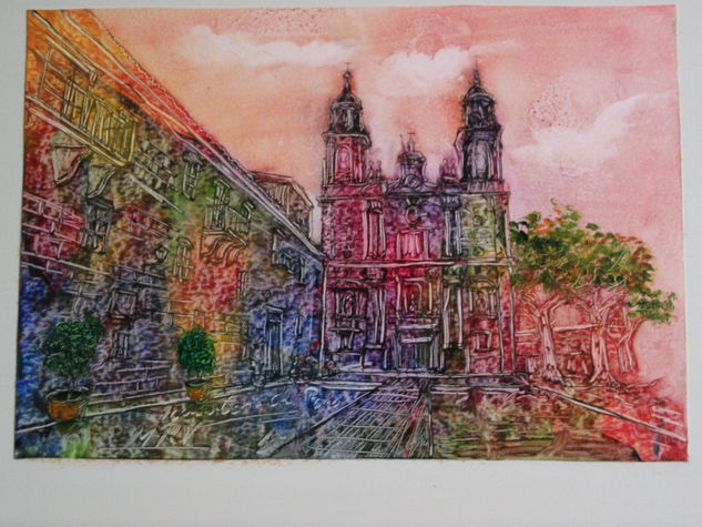 Monasterio de Poio Oil Card Landscaping