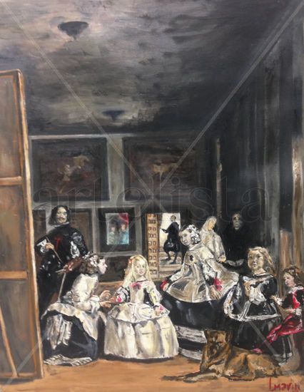 Las meninas Oil Textile Figure Painting