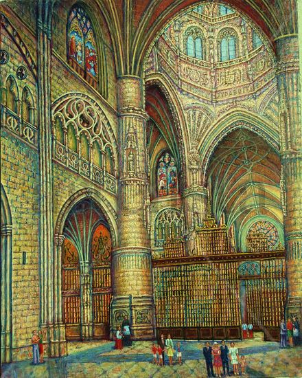 Interior catedral Burgos Oil Canvas Others