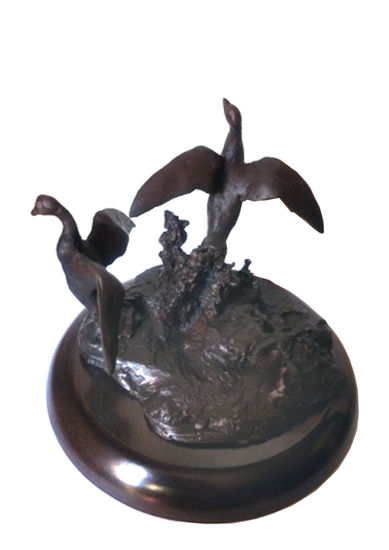 Pareja de Patos Bronze Figurative