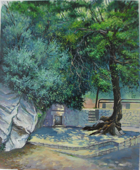 Sant Feliu del racó.Font Oil Canvas Landscaping