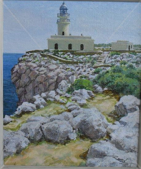 Far de Cavalleria Acrylic Canvas Marine Painting