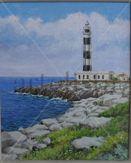 Far d'Artrutx Acrylic Canvas Marine Painting