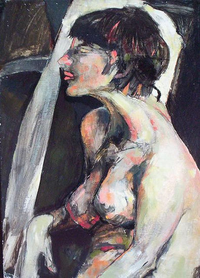 Mirando por la ventana Acrylic Canvas Nude Paintings