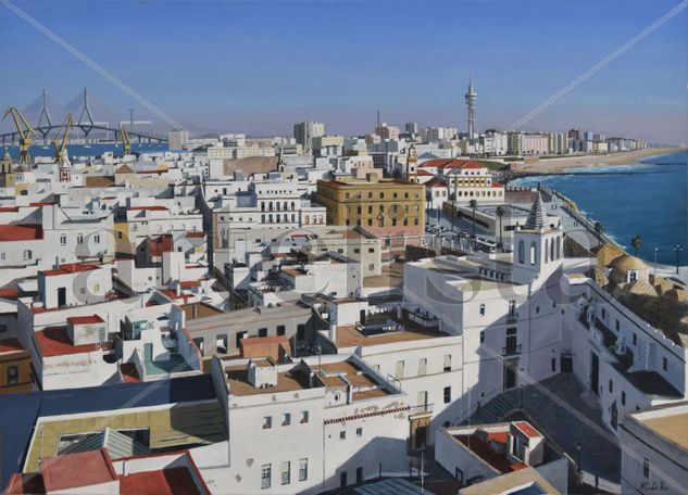 CADIZ DESDE TORRE DEL RELOJ DE LA CATEDRAL Oil Canvas Landscaping