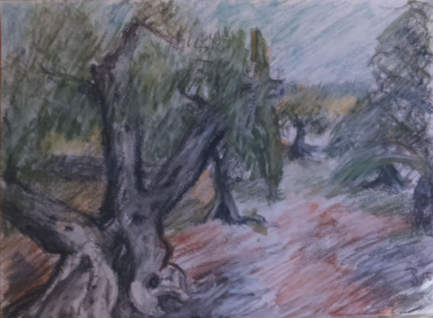 Paisaje Tarragona/Olivares 2015 Técnica Mixta