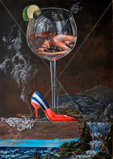 Brindis melancólico II Acrylic Canvas Landscaping