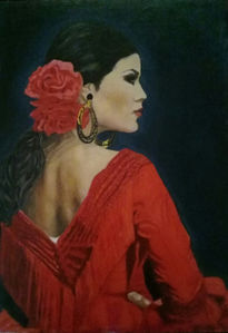 Mujer en rojo