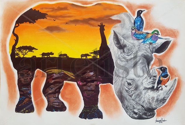 Africa Mixed Media