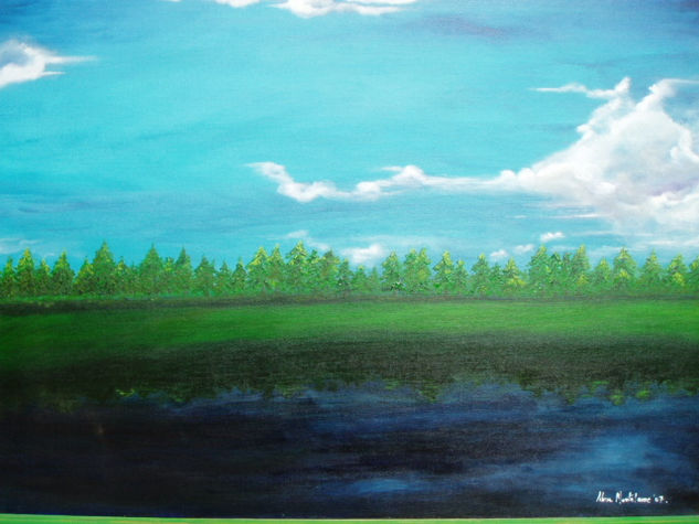 Reflejos en el sur Acrylic Canvas Landscaping