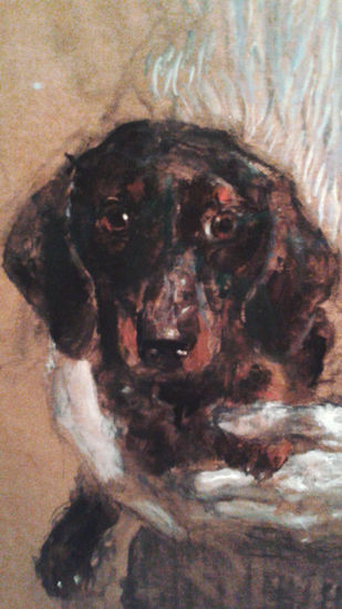 mi perro Oil Canvas Animals