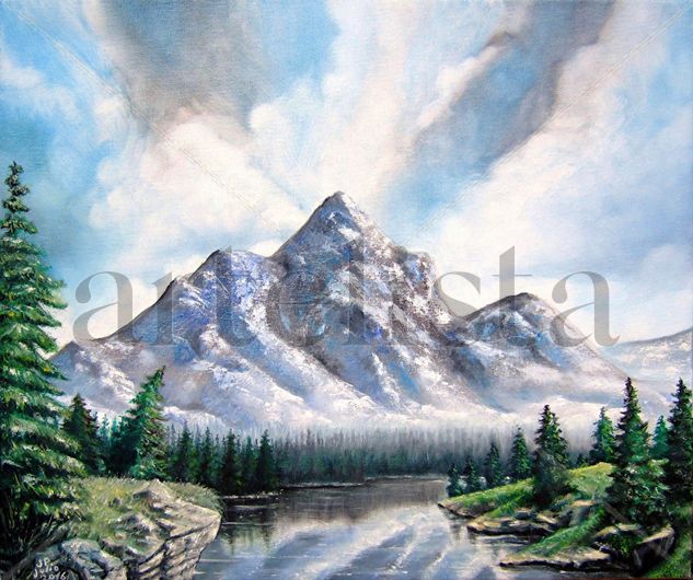 El Descanso del Gigante (ENMARCADO) Oil Canvas Landscaping