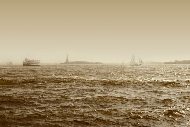 Statue of Liberty from Battery Park Travel Color (Digital)