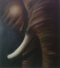 Elefante Oil Canvas Animals