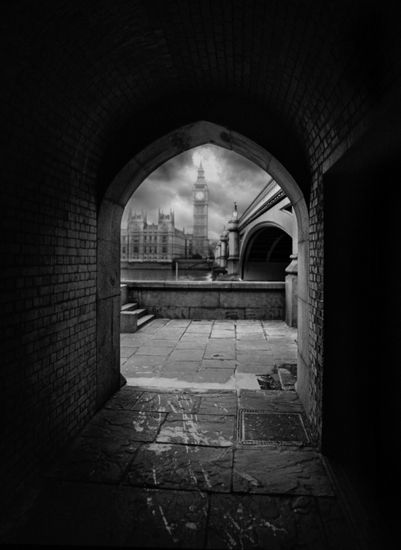 LONDON BIG BEN Travel Black and White (Digital)