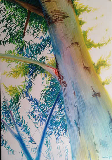 Árbol2 Pastel Cartulina Paisaje