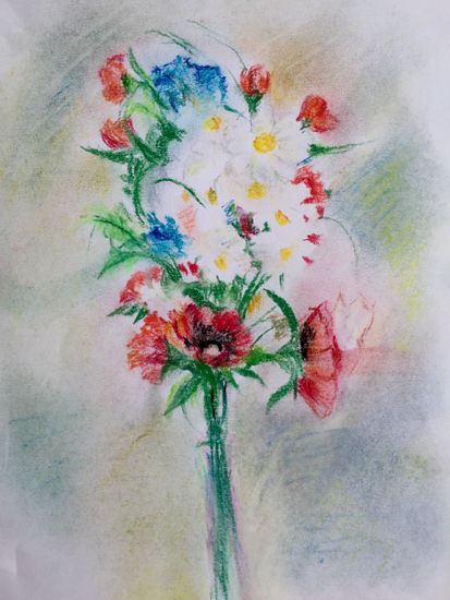 Flores a pastel blando Charcoal