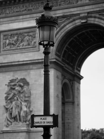 Arco del triunfo en París Travel Black and White (Digital)