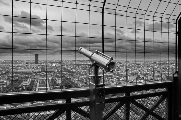 Mirador de la Torre Eiffel Travel Black and White (Digital)