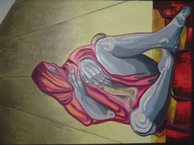 "dia de las madres" Oil Panel Figure Painting