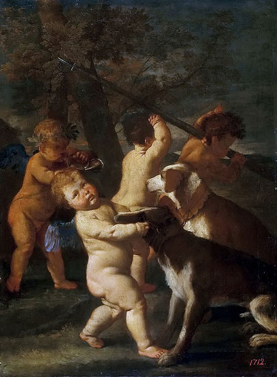 Nicolas Poussin - A Cupids hunting - Reproduction Oil Canvas Others