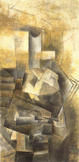 Pablo Picasso Period of creation 1908-1918 - A 1909 Verre- pomme et livres - Reproduction Óleo Lienzo Otros