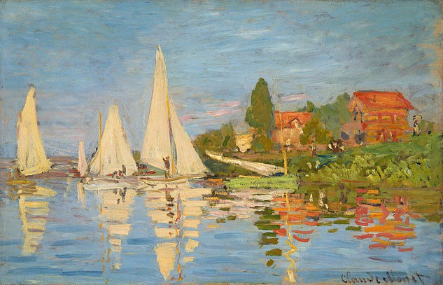 Claude Oscar Monet - A Regatta at Argenteuil- 1872 - Reproduction Oil Canvas Others