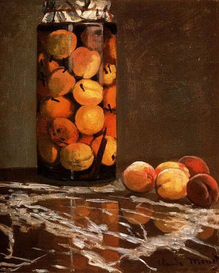 Claude Oscar Monet - A Jar Of Peaches - Reproduction Oil Canvas Others