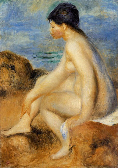 Pierre-Auguste Renoir - A Bather - 1892-1893 - Reproduction Oil Canvas Others