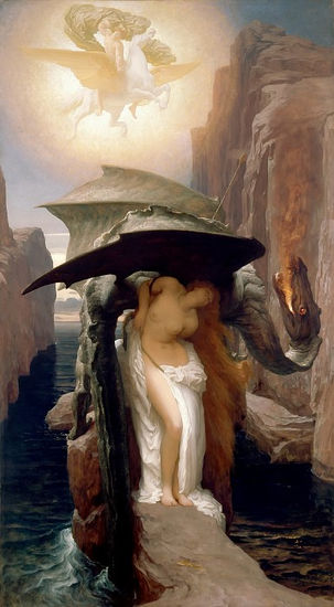 Frederick Leighton - A Perseus and Andromeda - Reproduction Óleo Lienzo Otros