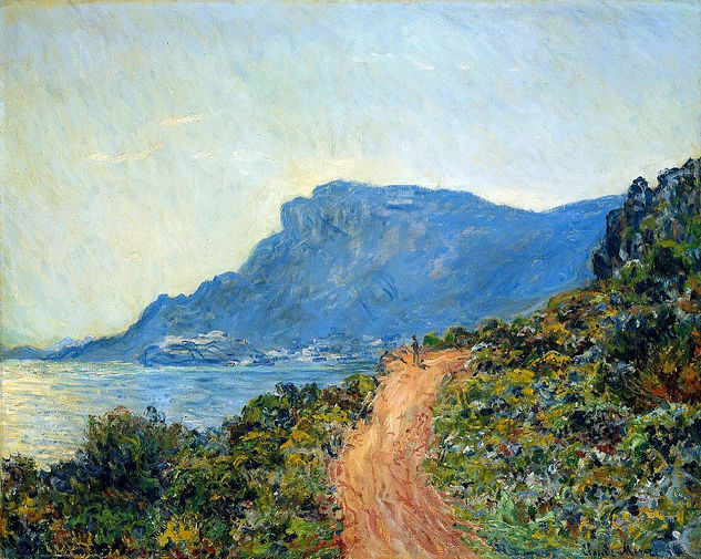 Claude Oscar Monet - A The Corniche of Monaco- 1884 - Reproduction Oil Canvas Others