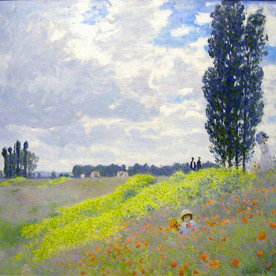 Claude Oscar Monet - A Walk in the Meadows at Argenteuil- 187… - Reproduction Óleo Lienzo Otros