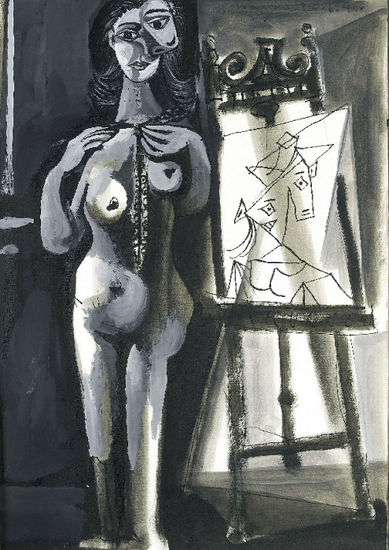 Pablo Picasso Period of creation 1931-1942 - A 1940 Latelier- nu debout et Buste de femme - Reproduction Oil Canvas Others