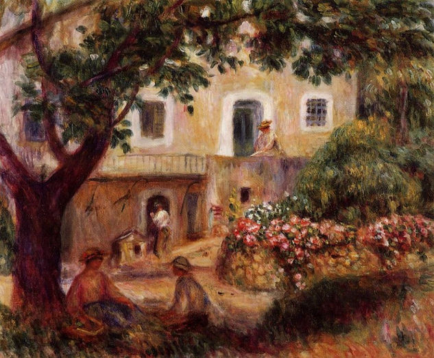 Pierre-Auguste Renoir - A The Farm - 1914 - Reproduction Oil Canvas Others