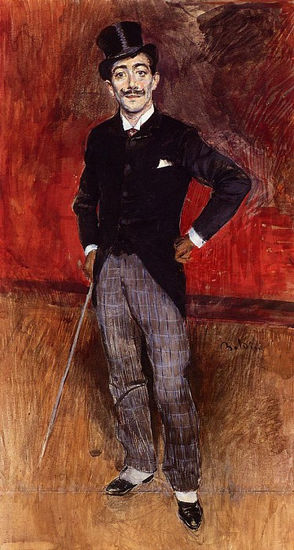 Giovanni Boldini - A Portrait of the Comte de Rasty - Reproduction Oil Canvas Others