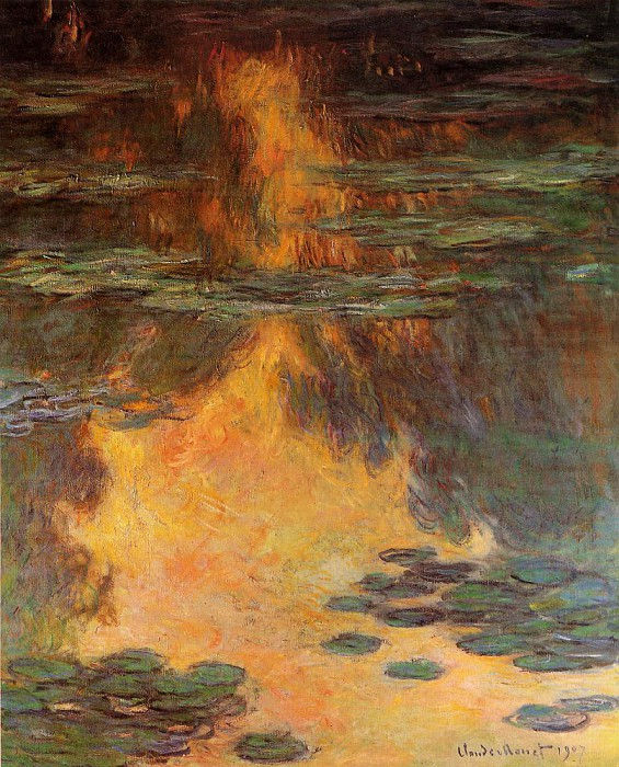 Claude Oscar Monet - A Water Lilies- 1907 14 - Reproduction
