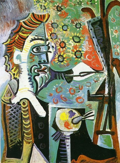 Pablo Picasso Period of creation 1962-1973 - A 1963 Le peintre III - Reproduction Óleo Lienzo Otros