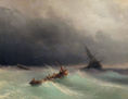 Ivan Konstantinovich Aivazovsky - A Storm at Sea 1873 91h71 - Reproduction